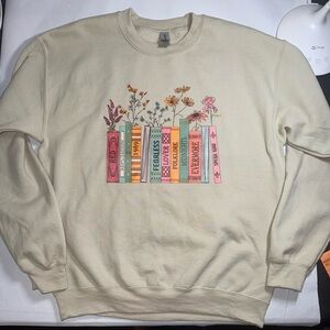 Gildan Beige Sweatshirt with Taylor Swift Album titles